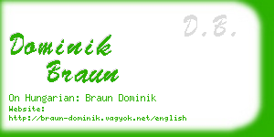 dominik braun business card